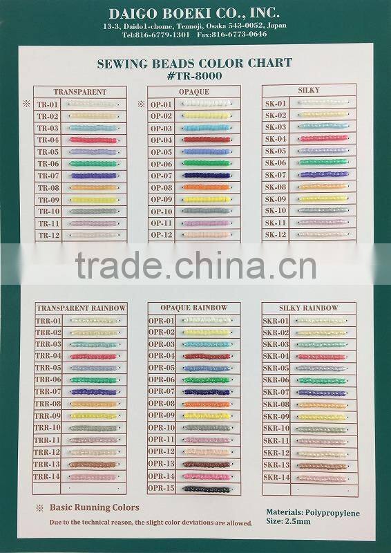 Fashionable Newest SEWING BEADS with Various Colors , Suitable for TAJIMA Embroidery Machine