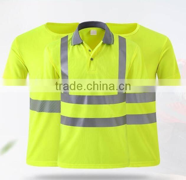 Wholesale High Viz Yellow Reflective Safety T shirt