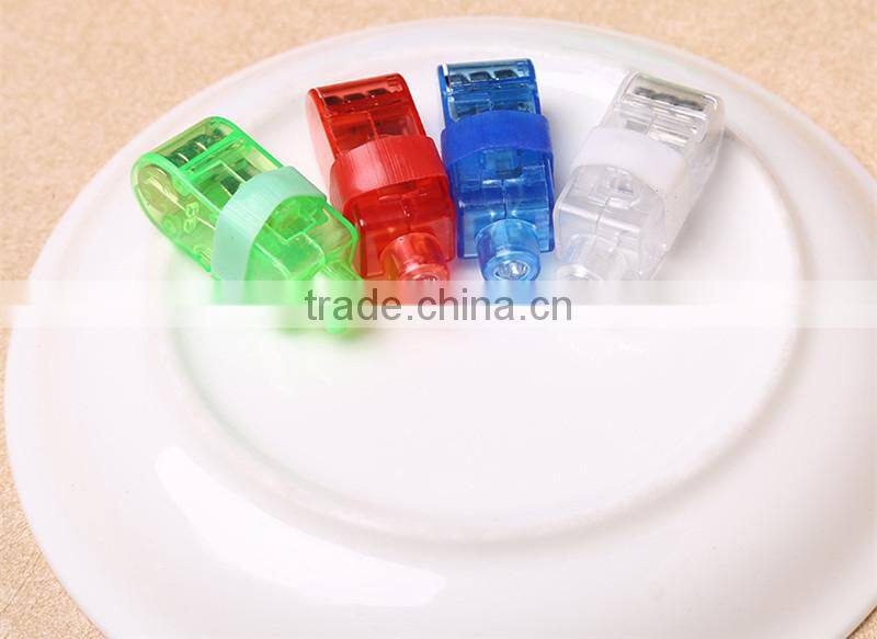 Hot sale cheap led flashlight finger light Peacock Finger Ring party favor