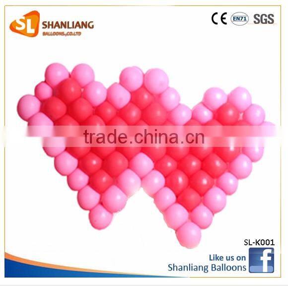 Double Love Shaped Plastic Balloon Net