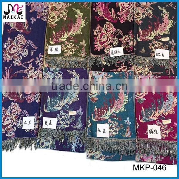Alibaba wholesale high fashion jacquard viscose pashmina shawl