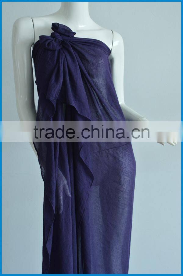 Women's fashion TR cotton long plain color scarf