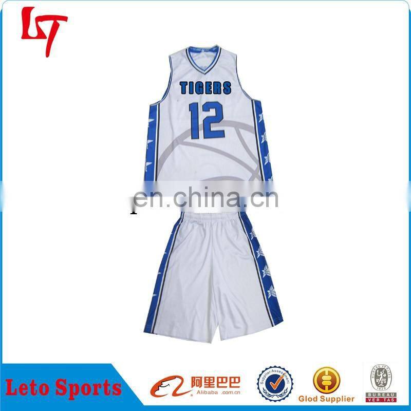 New design dri fit sublimation printing custom basketball uniform