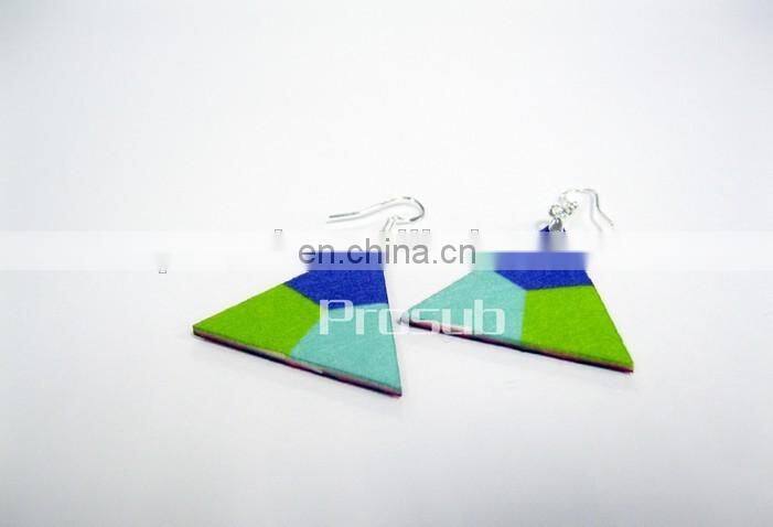 DIY sublimation heat transfer French fiber earrings