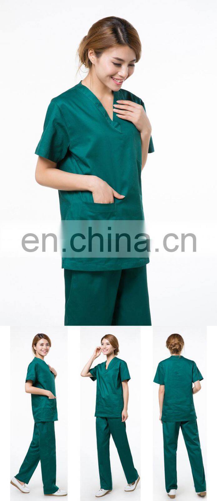 Poly cotton surgical scrub/navy blue nursing scrubs/colorful scrubs