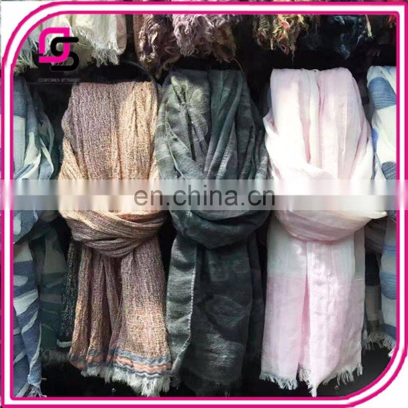 2017spring fashion joker plaid checked voile soft cotton long shawls scarves for ladys