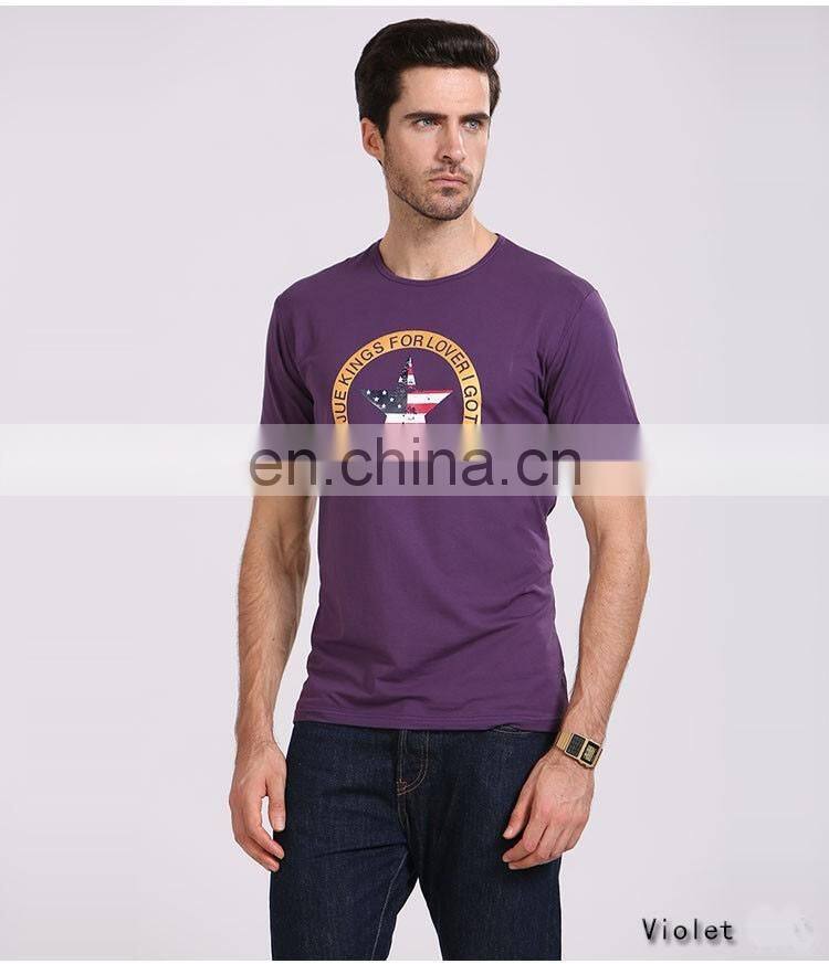 Wholesale summer short sleeve seamless cheap muscle fit printed men t shirt