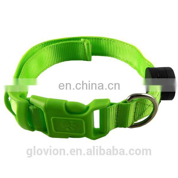 ECO-friendly pet collar durabl dog collar for training and hunting USB rechargeable flashing collar