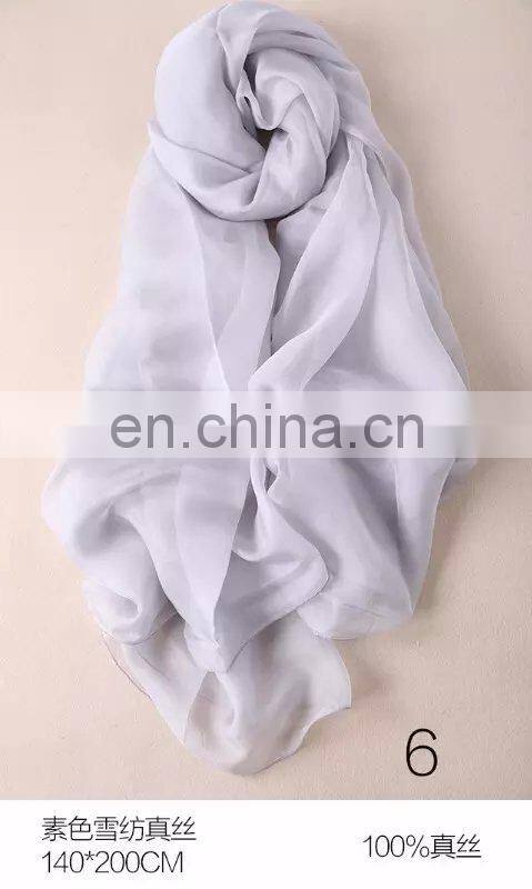 instant hijab white silk scarf for painting pure silk scarf