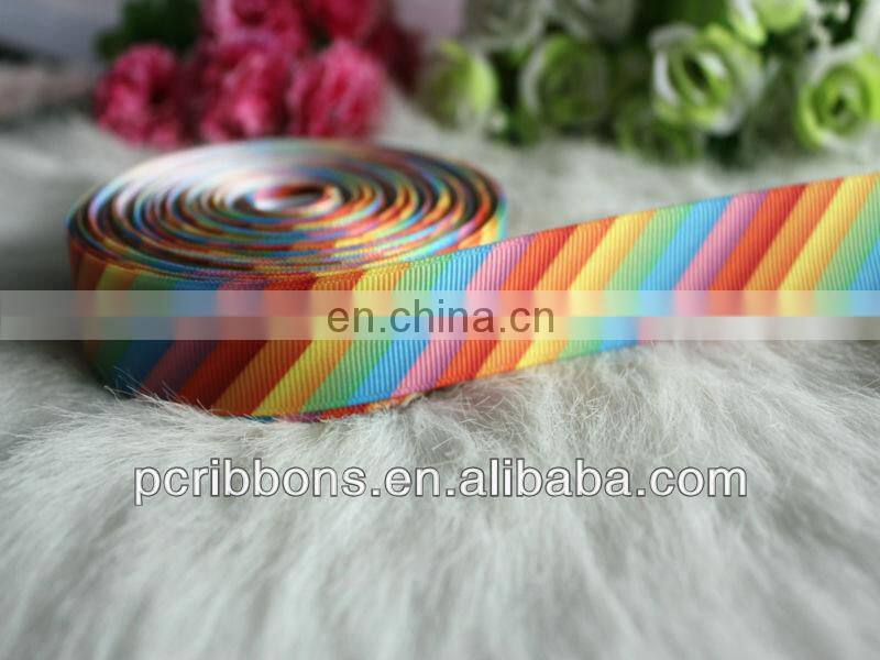 Fashion rainbow stripe ribbon
