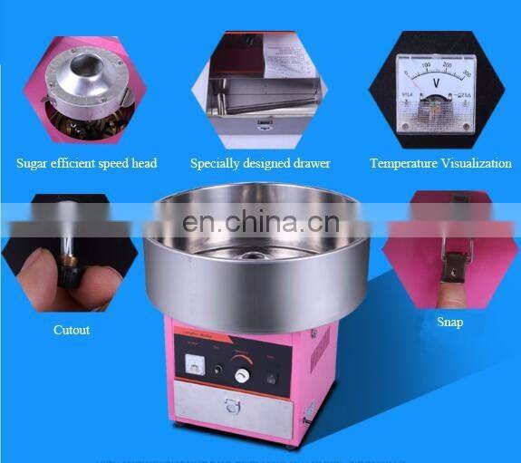 floor standing type stainless steel commercial electric cotton candy making machine with cover and music box