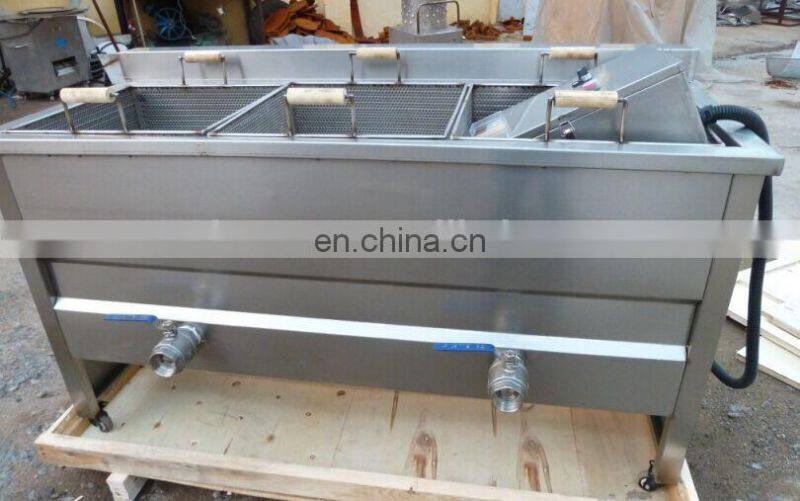 Commercial Electric Kentucky Chicken Wing Fryer Potato Finger Sticks Slanty Chips Gas Fring Automatic Stir Fry Machine For Sale