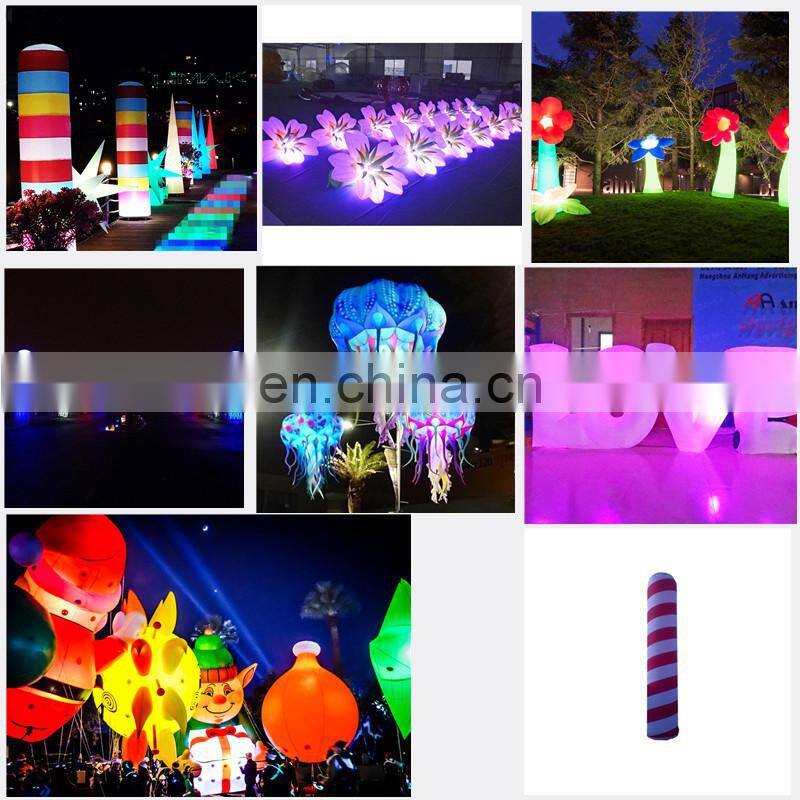 Wholesale 2.5mH Ivory Inflatable Led Tube Attractive Party Decoration