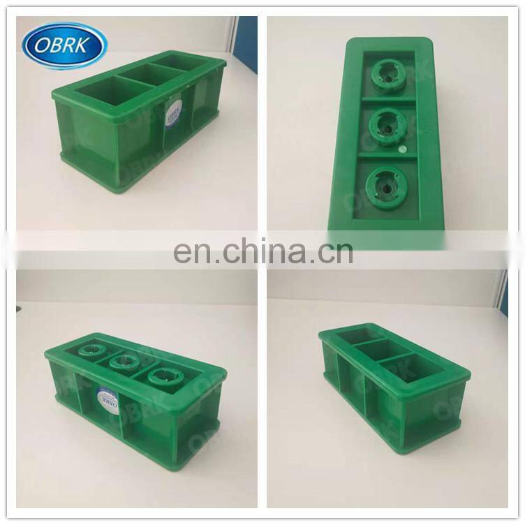 50x50x50mm Black Color Three Gang Plastic Cement Mortar Cube Moulds Concrete Plastic Mould