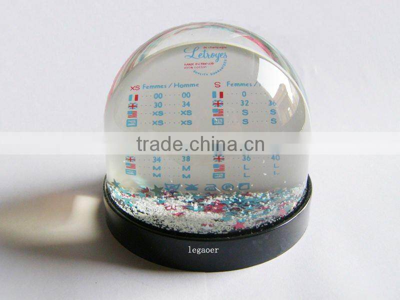 acrylic snow globe insert different photo/ picture, snow ball for Christmas
