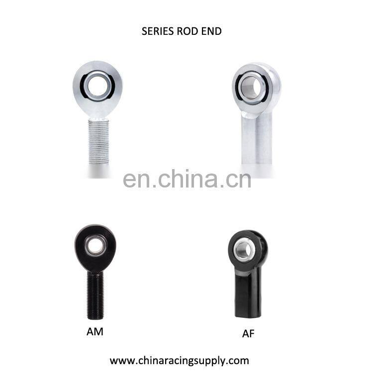 Steering Shaft Aluminum Black Anodized Tie Heim Joint Rod Ends Male Thread 1/2" x 5/8" Ball Heim