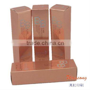 OEM paper cosmetic box gift box UV printing with high quality