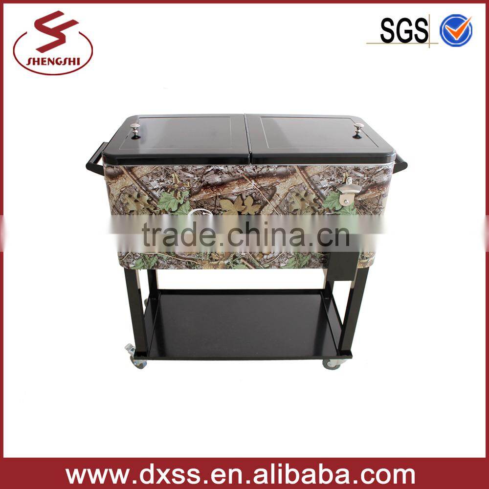 80qt Patio classic cooler with wheels and tray full painting