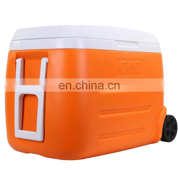 GiNT 55L PU Foam Insulation Ice Cooler Box Portable Wheels Handles Cooler Boxes for Sale