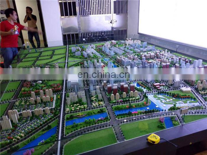 Handmade and laser cutting realistic physical 1:1000 scale model