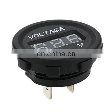 Waterproof Led Digital Display Voltmeter Voltage Meter Round Panel Car Boat Dc 12v 24v DS4010, Voltmeter Measure Voltage 5-40V