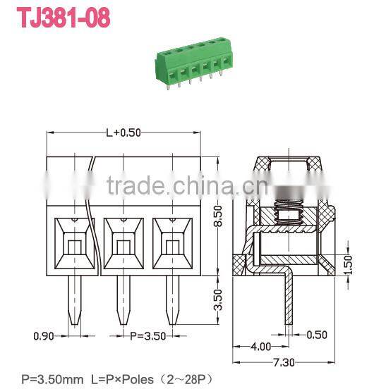 PCB screw terminal blocks
