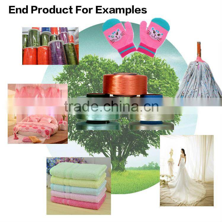 polyester yarn FDY 250D/48F DOPE DYED COLORS