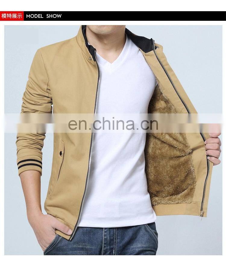 2020 autumn and winter youth plus velvet overalls men's loose cotton jacket customization