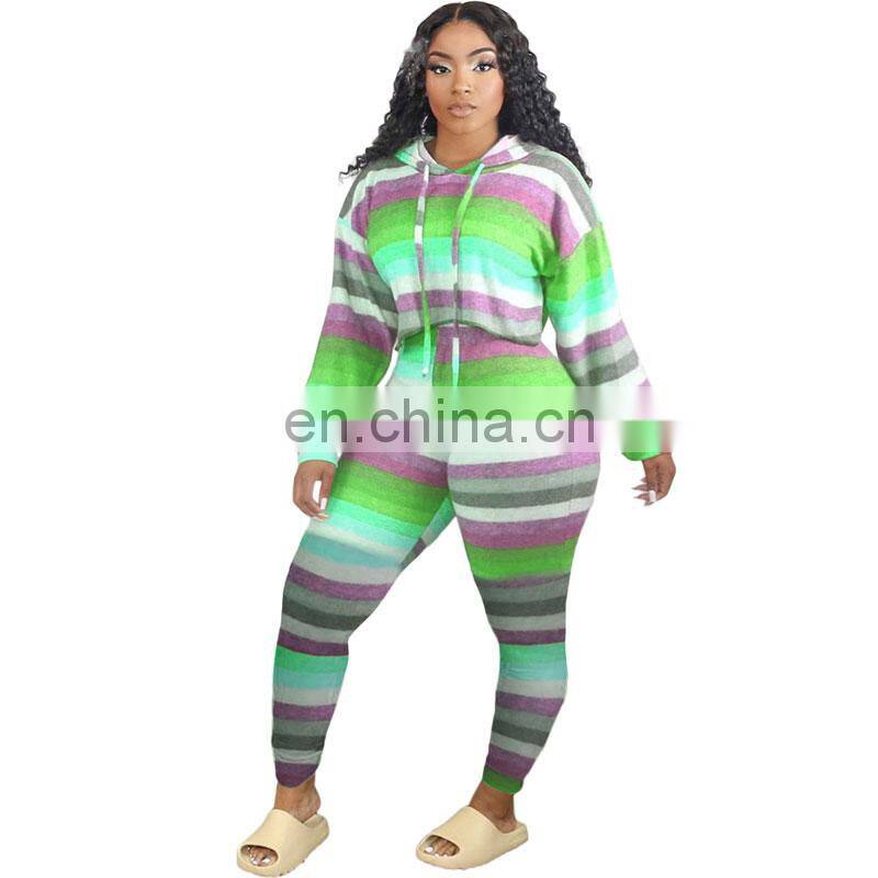 Wholesale custom pattern fashion cute sports long-sleeved colorful casual sports hooded sweater plus size jogging suit pullover