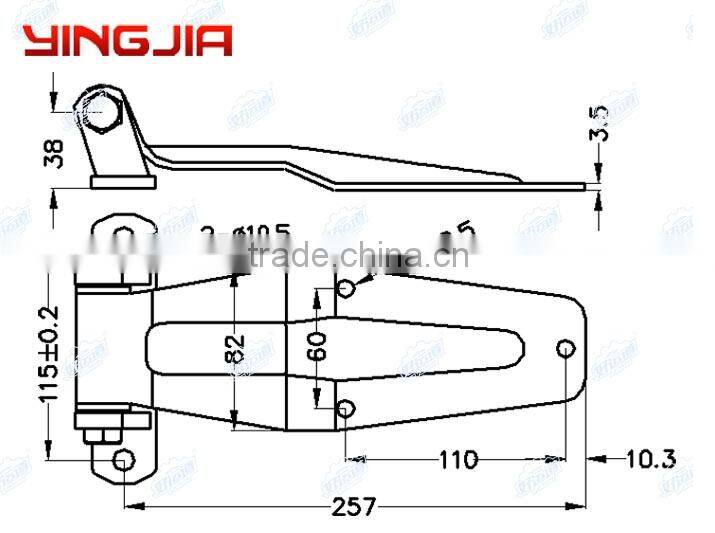 01137S Cold storage truck rear door hinge