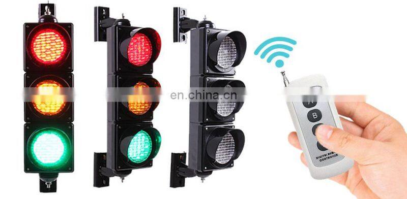 Wireless Controller 3x100mm LED Traffic Light Red Amber Green LED Traffic Signal Light Remote Controller