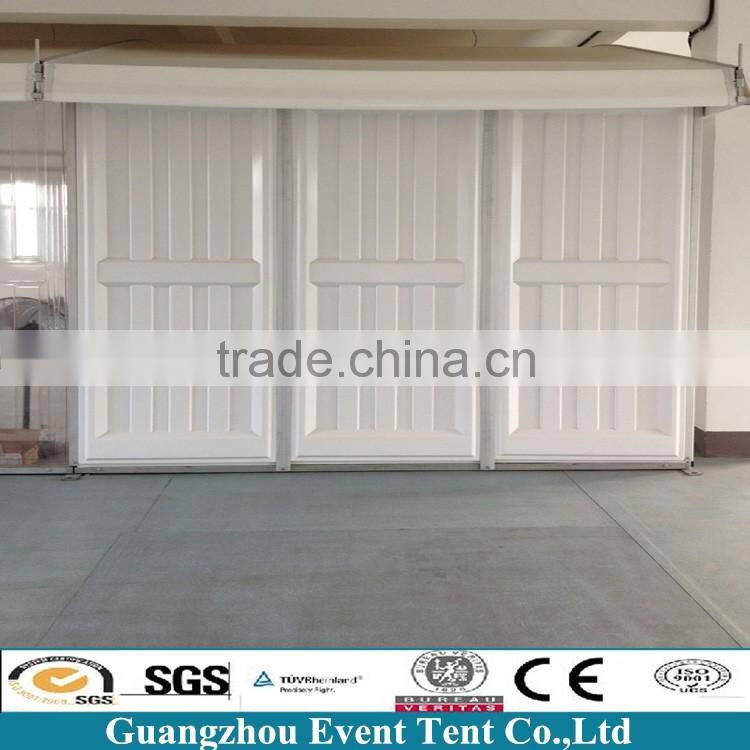 white marquee abs wall tent use for warehouse/party event