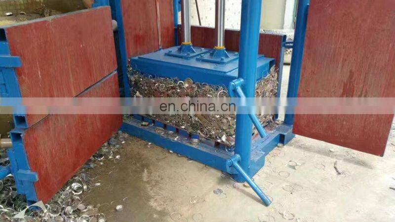 Cardboard box scrap metal paper baler waste carton bale press machine