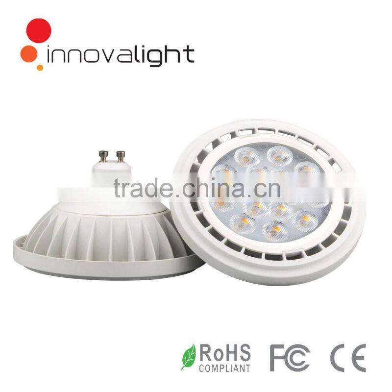 INNOVILIGHT aluminum and plastic 15w smd 45 degree 12v g53 led ar111