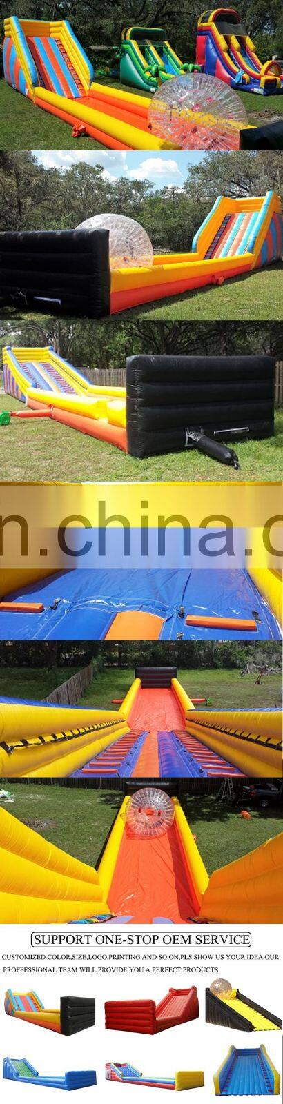 Zorbing Ball Ramp Zorbing Inflatable Zorb Ball Race Air Track Ramp Game