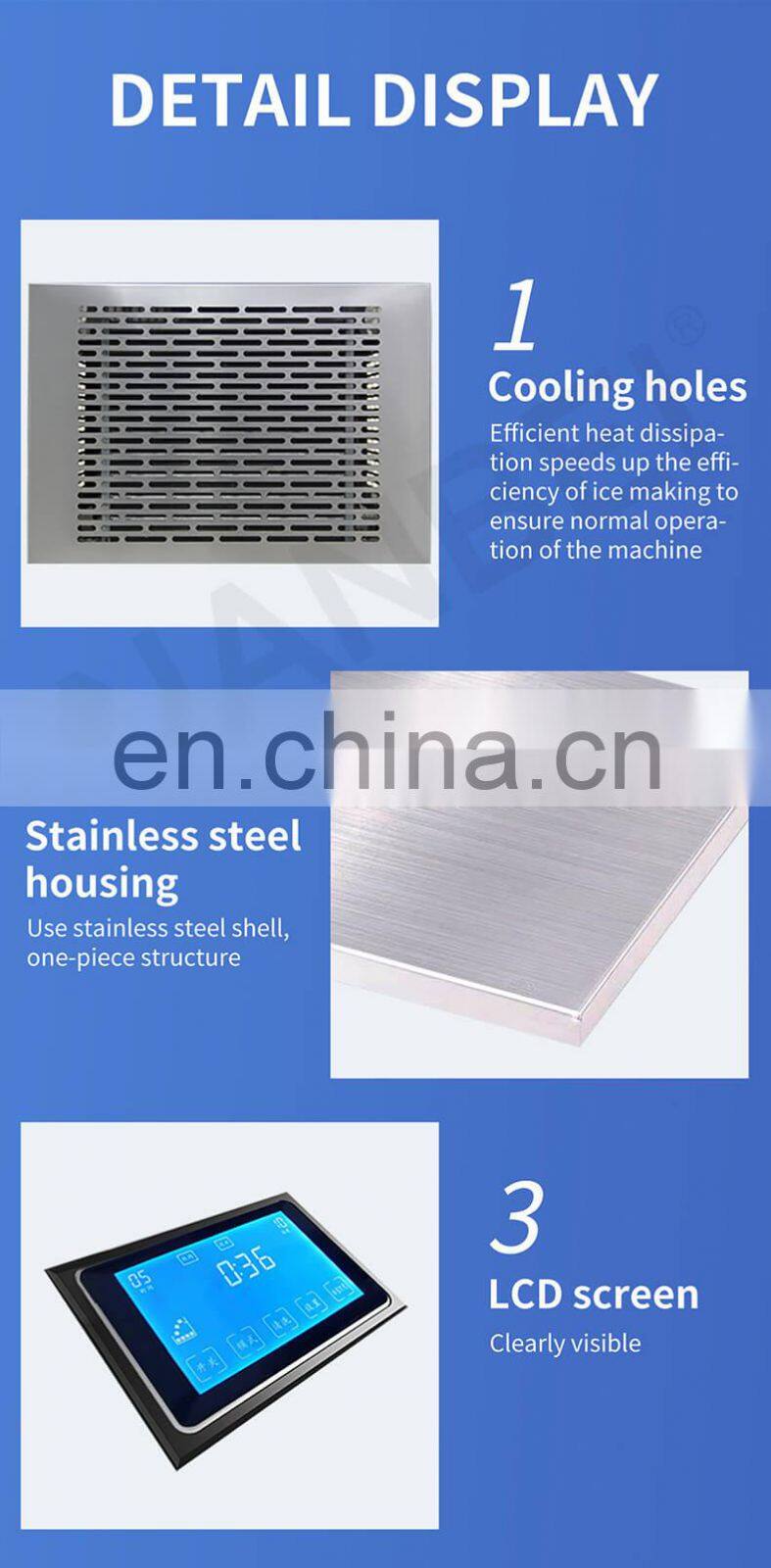 500kg 1 ton 2000 kg industrial commercial ice cube making machine for sale