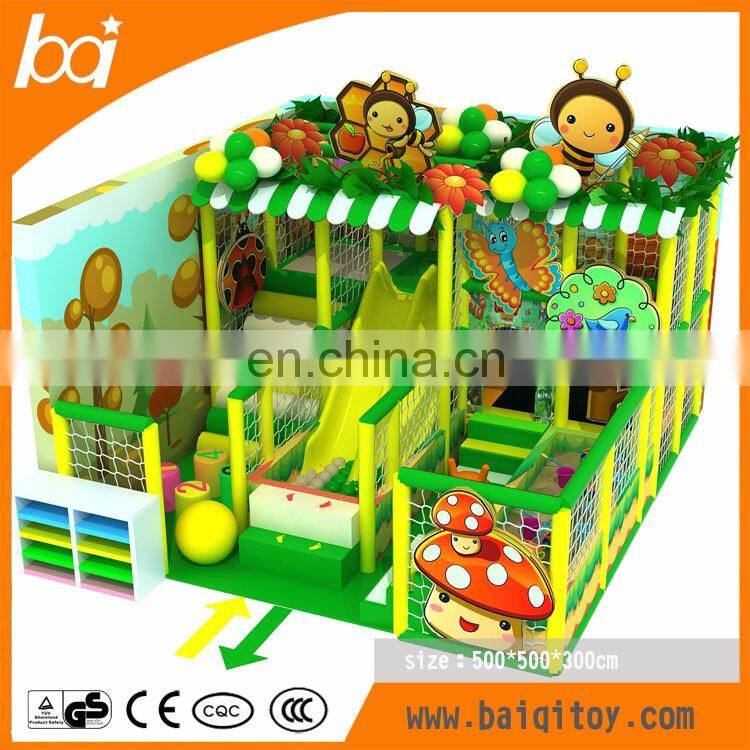 Amusement park custom theme plastic kids cheap playground indoor play equipment with slides