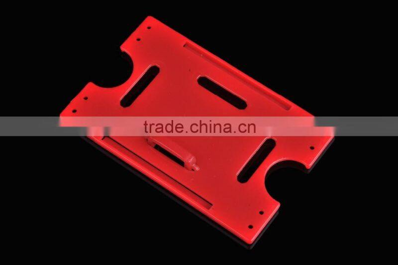 Colorful hard id card holder,plastic id badge holder name badge holder