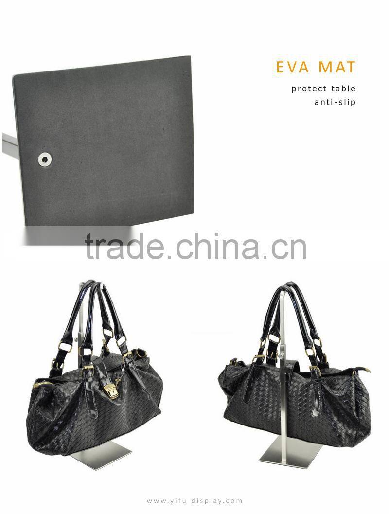 wholesale stainless steel bag display, metal bag rack holder