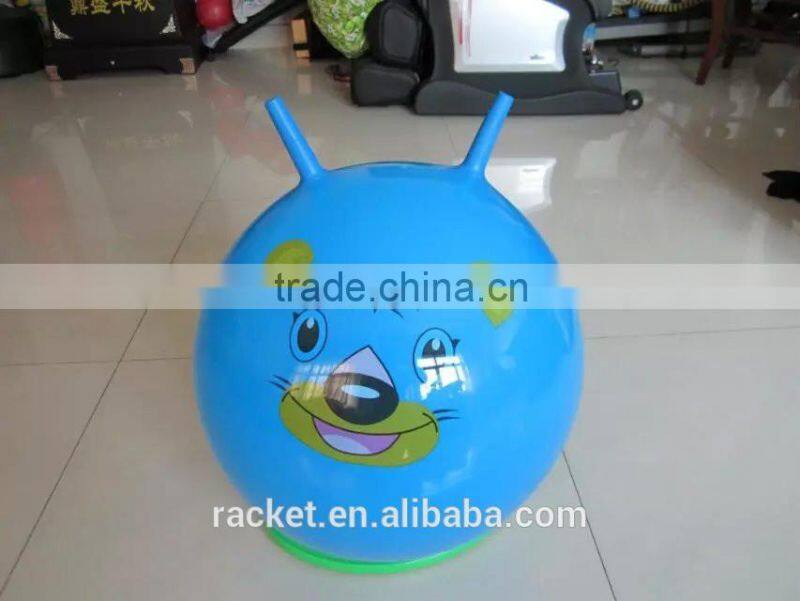 18" wholesale cute PVC toy jumping pop ball with handle