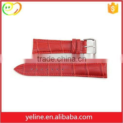 Wholesale Fashion Alligator Pattern leather watch strap with buckle for apple watch