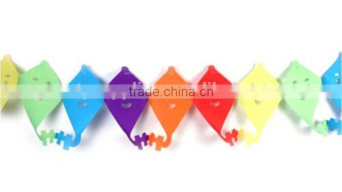 2015 the newest est and cheapest party decoration PAPER GARLAND multiful design pull paper flower for wedding