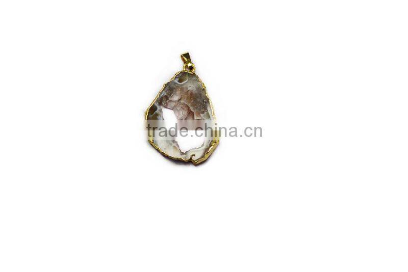 Pendant, PTP-A171 Natural Precious Gem Stone Agate Gold Pendant Necklace, Fashion Pendant Jewelry Wholesale