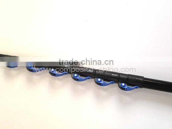 Pratical carbon fiber extension poles with roll wrapped for gathering fruit