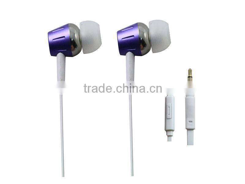 Fashion earphone mini in-ear stereo earphone,wholesale high quality metal stereo headset earbuds earphone