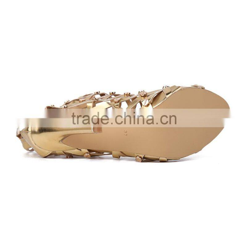 Sexy Hollow Out Ladies High Heels Shoes Wholesale Fashion Spikes High Heel Sandals for Women
