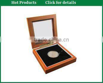Elegant Fancy Wooden Silver coin Display Box for Gift