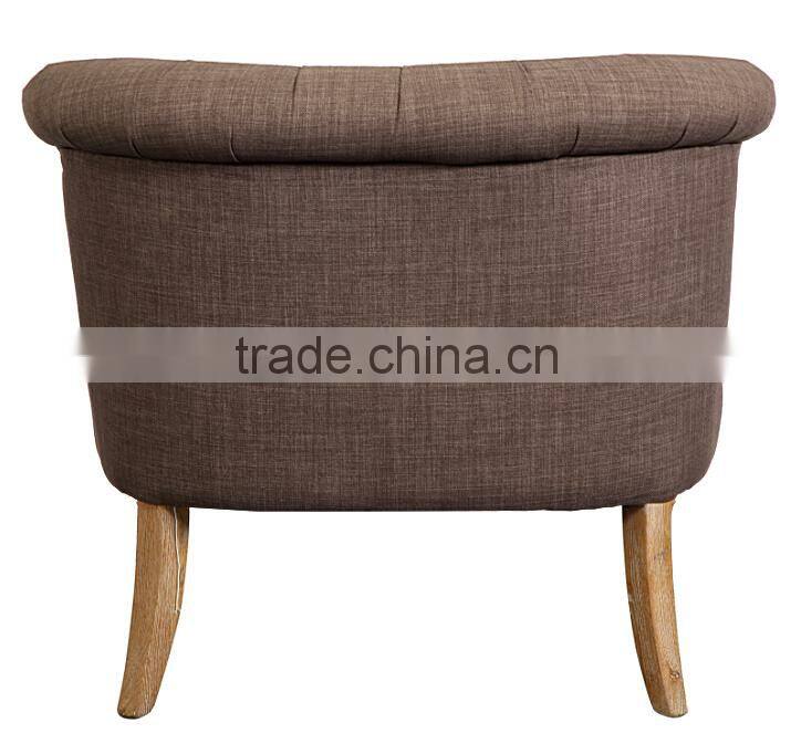 Durable and strong buttoned tufted upholstery settee chair