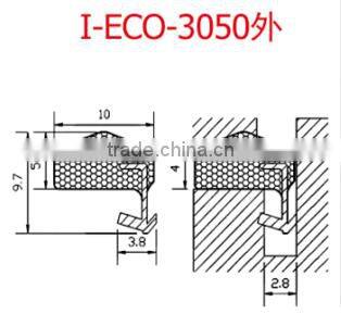 small deformation foam rubber seal for door