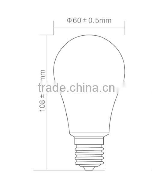 len bulb A60 12w E26 E27 LED bulb SMD2835 plastic aluminium